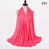 Musulman en mousseline de soie Hijab femmes bulle en mousseline de soie écharpe pour femmes dames voile musulman Islam couleur unie malaisie Musulman Wrap foulards