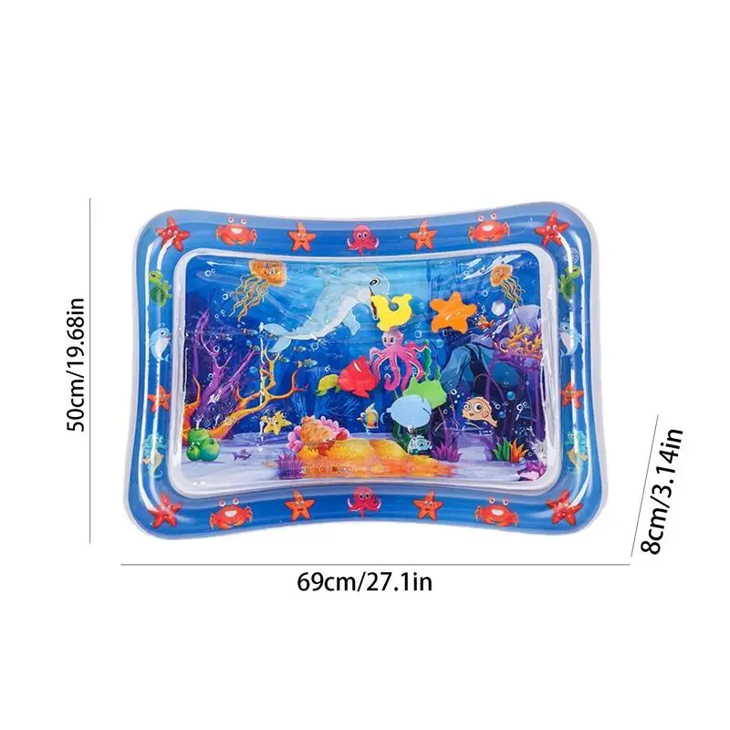 2024 New Pet Water Bed, Pet Water Sensory Mat Cats, Summer Cat Water Matt, Cooling Mat For Pet, Cat Toys For Bored Indoor Cats Thickened Water Sensor Playmat With Fish