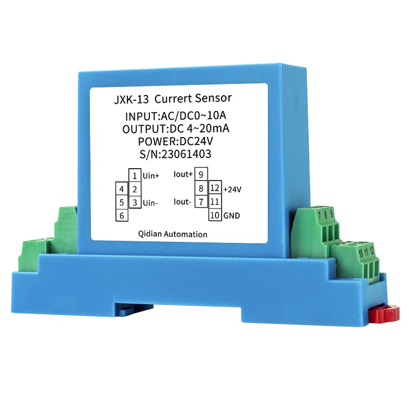 

JXK-13 Hall Effect AC/DC Current Transducer 5A 10A 50A 100A 200mA Input 4-20mA 0-10V Hall Current Sensor