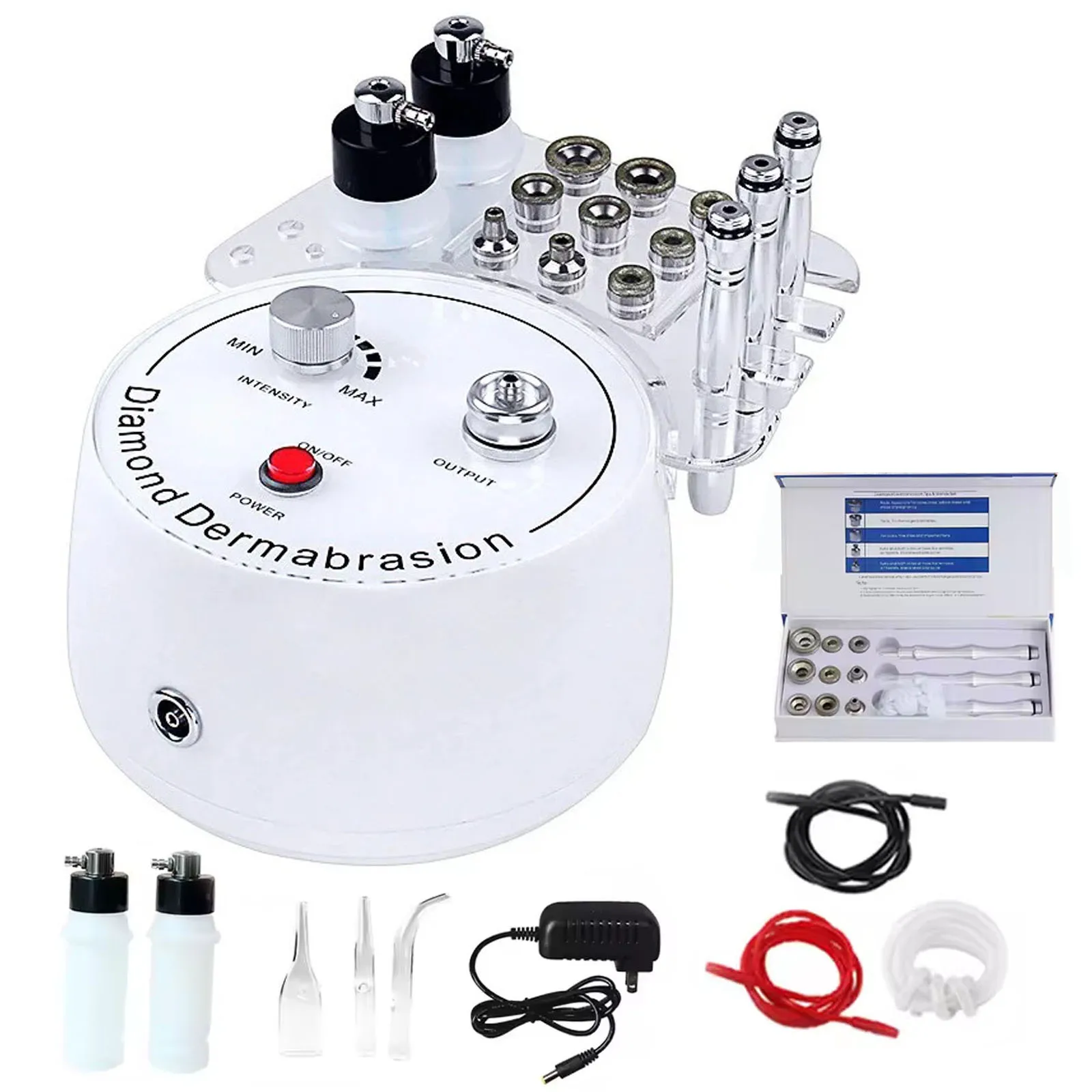 NEW 3 in 1 Diamond Microdermabrasion Beauty Machine Vacuum Suction Tool Water Spray Facial Moisten Face Exfoliate Skin Peeling