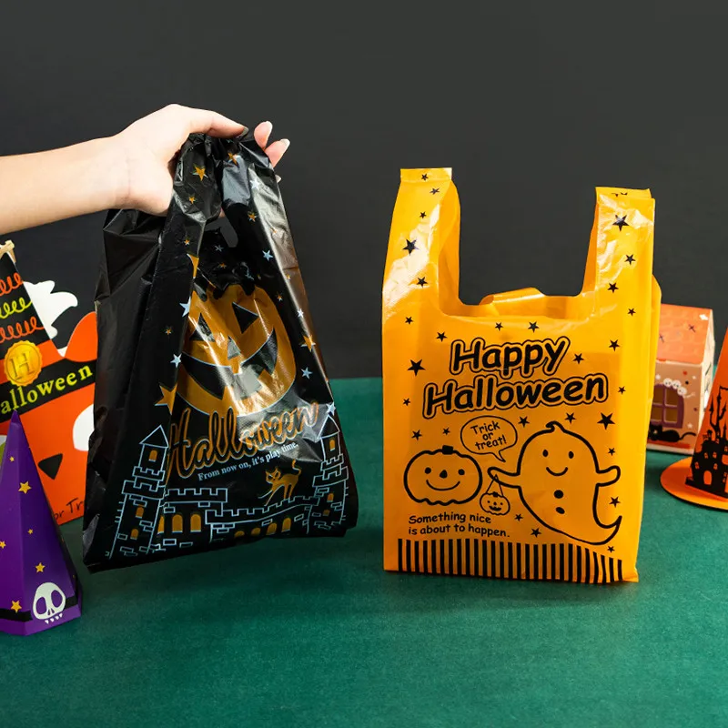 Stobag 100 Stuks Happy Halloween Plastic Tassen Gift Candy Cookies