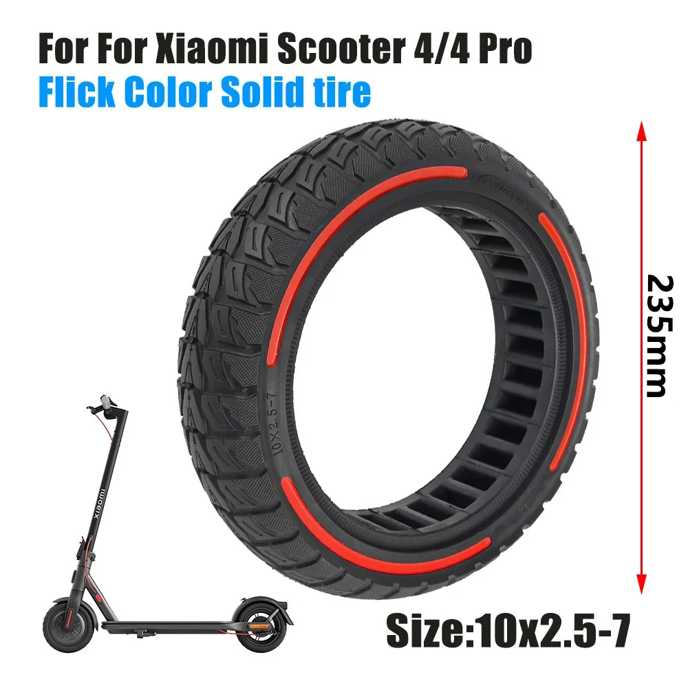 

10 Inches 10x2.5-7 4Pro Colorful Honeycomb Solid Tire for Xiaomi Electric Scooter 4 4 Pro Tubeless Tyre Parts