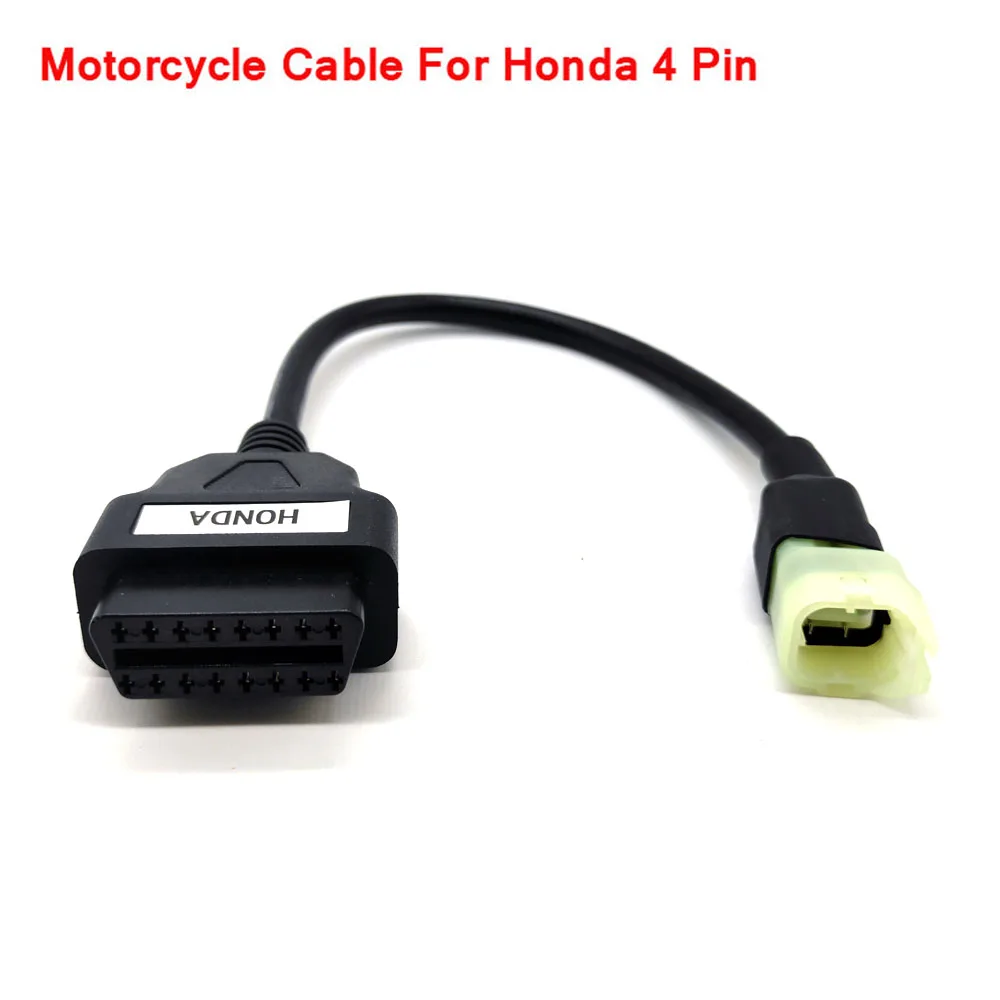OBD Motorcycle Cable For Honda 4 Pin/6pin Plug Diagnostic 4Pin to OBD2 16 pin Adapter Best Price |