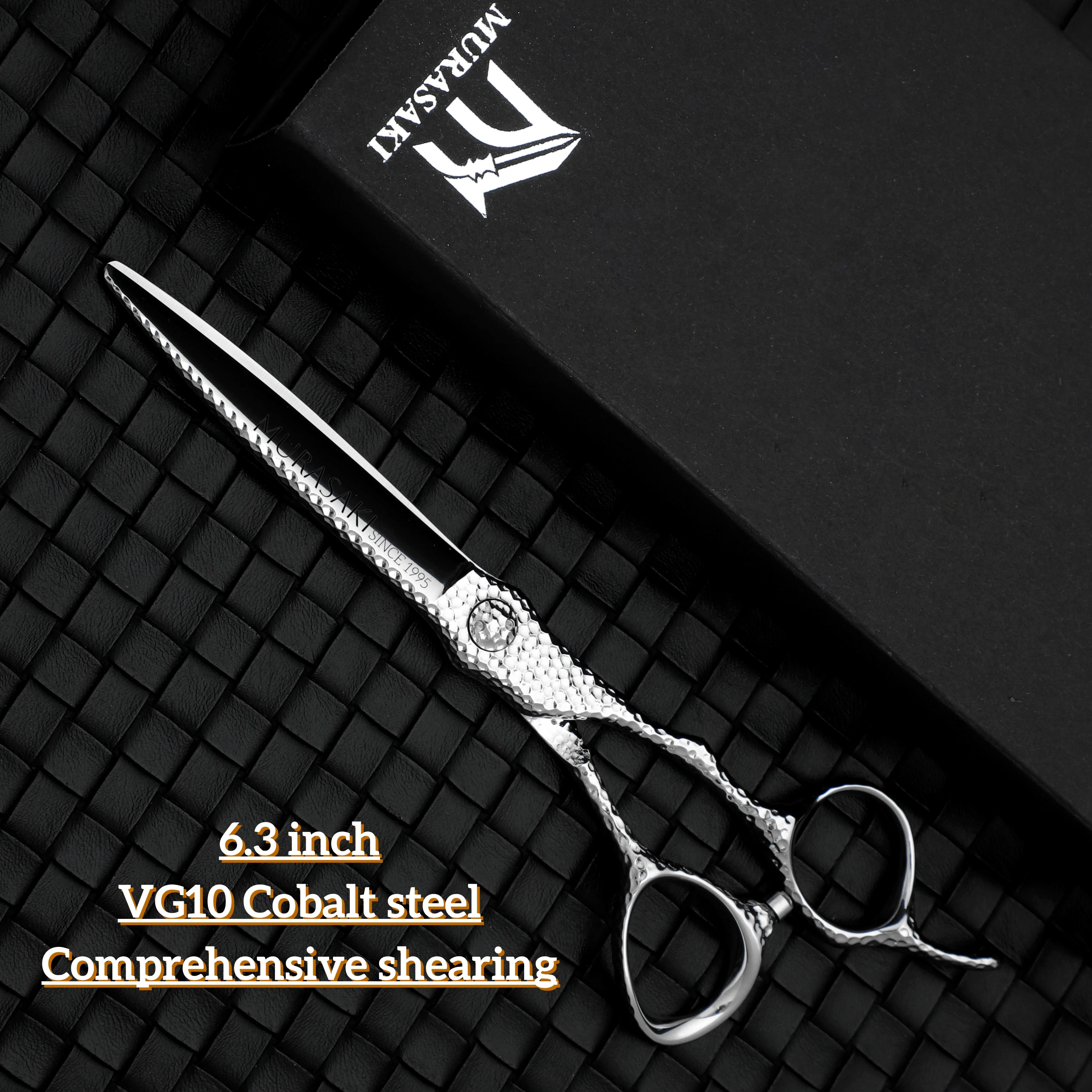 MURASAKI 전문가용 이발 가위, 최고급 VG10 코발트 스틸 헤어 커팅 가위, 6.2-6.3인치 종합 가위