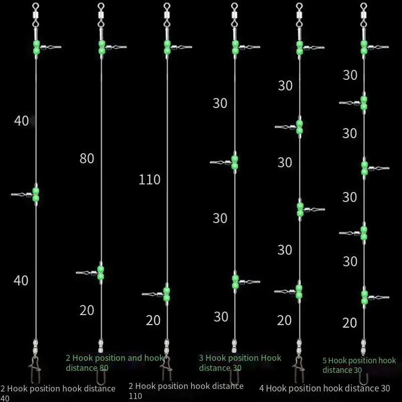 PD Luminous Fishing Wire Clamp Quick Change Set 5