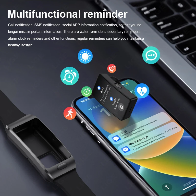 LIGE Smart Watch 2 In 1 TWS Headset 1.57" Men Women GPS Sports Fitness ECG Heart Rate Watches Bluetooth Call Music Smartwatch