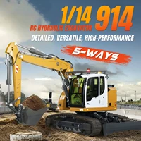1/14 CUT 914 RC Hydraulic Excavator  Radio Model Sound Light System Radio Digger RTR Painted Finished Trucks Vehicle Cars Toys 2