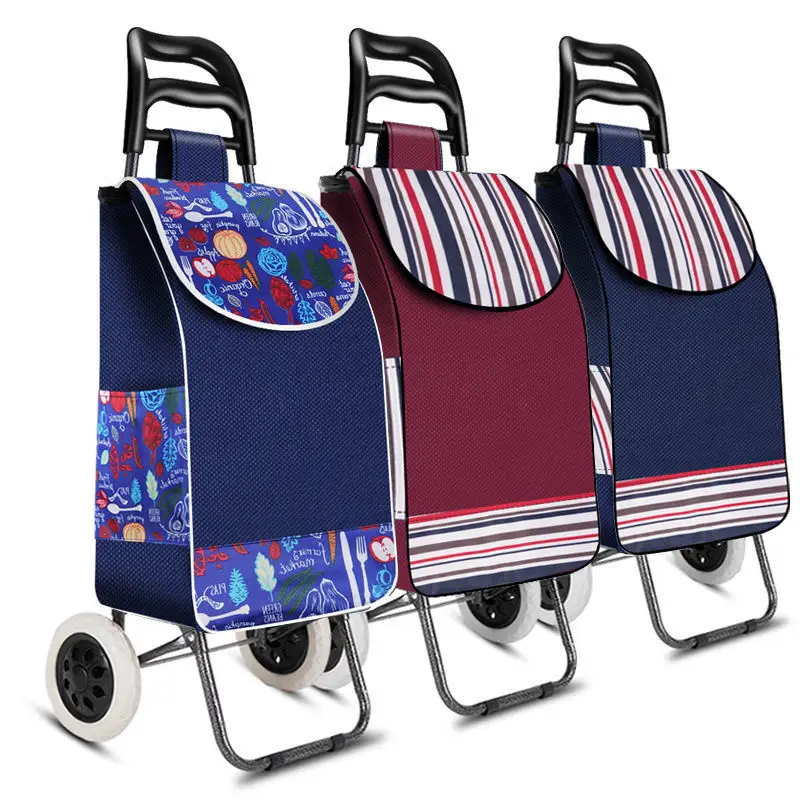 Folding Shopping Bag Cart Portable Grocery Trolley Lightweight