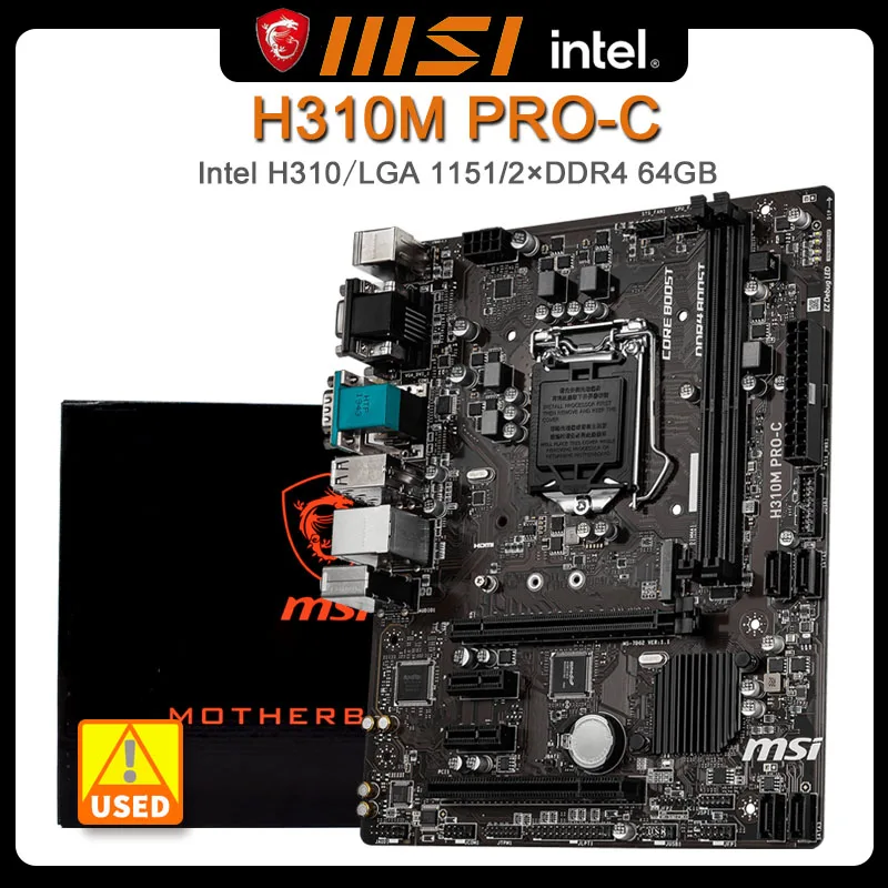Lga 1151 Motherboard Msi H310m Proc Intel H310 Motherboard For 9th Gen