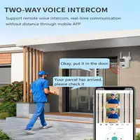 Caméra de permission Extérieure PTZ Wifi 8MP 4K, Dispositif de Sécurité avec Objectif pour Touristes, Écran AI, Poignées Humaines, ECT, Suivi existent, Icsee 3