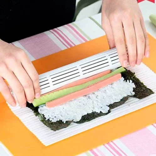 재사용 가능한 DIY 스시 롤 매트, 세척 가능한 스시 롤, 해초 롤 몰드 매트, DIY 일본 요리 롤 스시 몰드