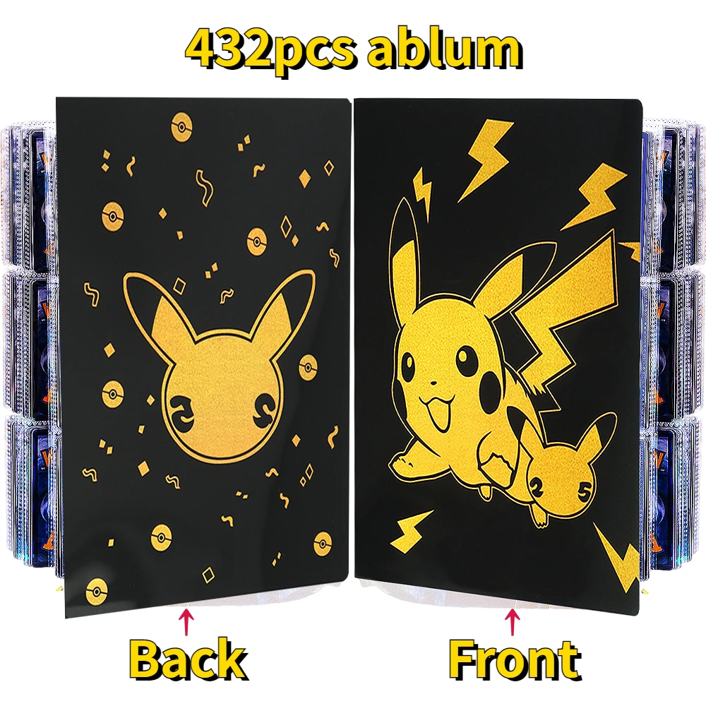 Pokemon Album Book 9 Pocket 432 Card Grande Binder Charizard Game Collection  Folder Loaded List Holder Vmax Gx Cartas - AliExpress