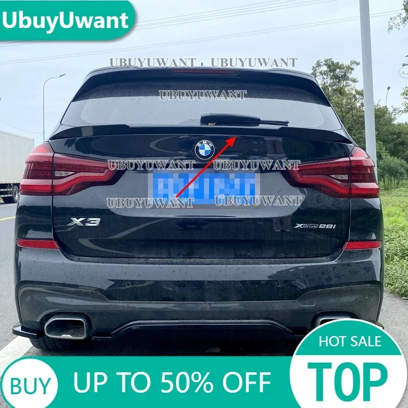

Высококачественный задний Средний спойлер черного и карбонового цвета для BMW X3 G01, чехол для багажника, Стайлинг автомобиля 18-21