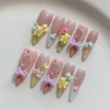 Exquisite and versatile mixed butterfly cross nail accessories, mini macaron mixed color, wearable nail accessories wholesale 2