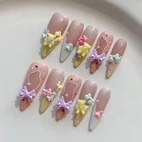 Exquisite and versatile mixed butterfly cross nail accessories, mini macaron mixed color, wearable nail accessories wholesale 2