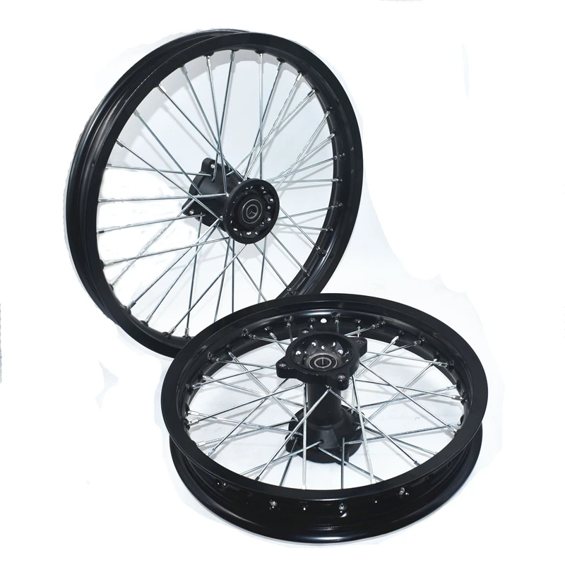 

1.60-17 inch Front 1.85-14 inch Rear Rims Aluminum Alloy Wheel Rims Black Hub For KLX CRF KTM Kayo BSE Dirt Pit Bike Motorcycle