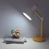 Eyes Protection Table Lamp E27 Nordic Wood Desk Lamps Height Adjustable Modern Bedside Lamp for Read Study Night Light with Plug 3