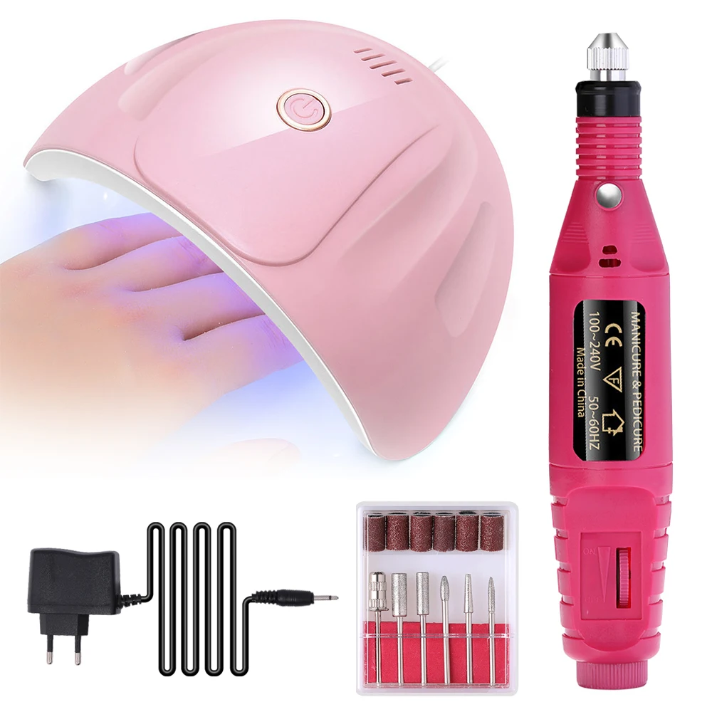 

HALAIMAN Professional Manicure Set Nail Dryer Uv Led Nail Lamp Electric Nail Sander Machine Milling Cutter For Manicure Tools