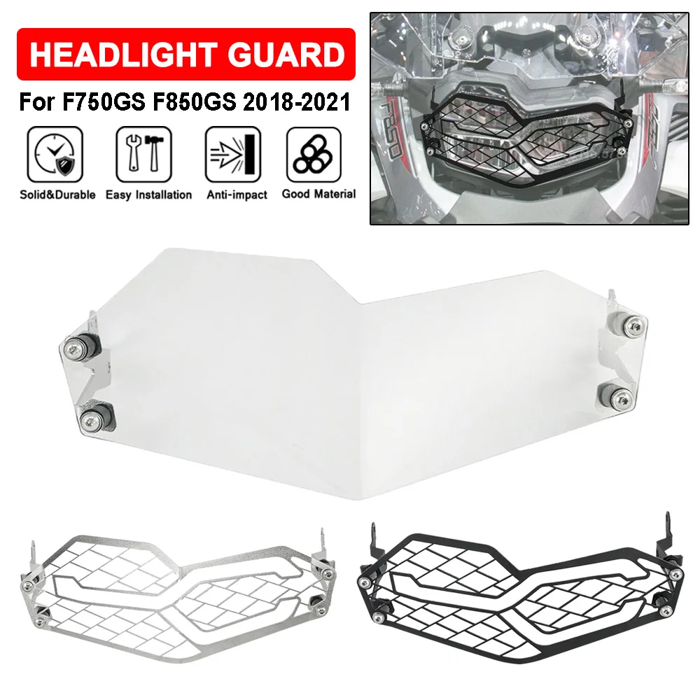 

For BMW F850GS F750GS F850 F750 GS 2018 2019 2020 2021 Motorcycle Headlight Guard Grille Grill Acrylic Headlamp Protector Cover