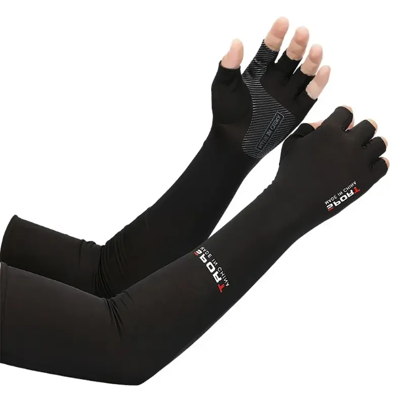 1 paar Sport Arm Ärmel Radfahren Laufen Angeln Klettern Arm Abdeckung Sonne UV Schutz Eis Kühlen Ärmeln Mit 5-finger manschette Outdoo – Detail 7