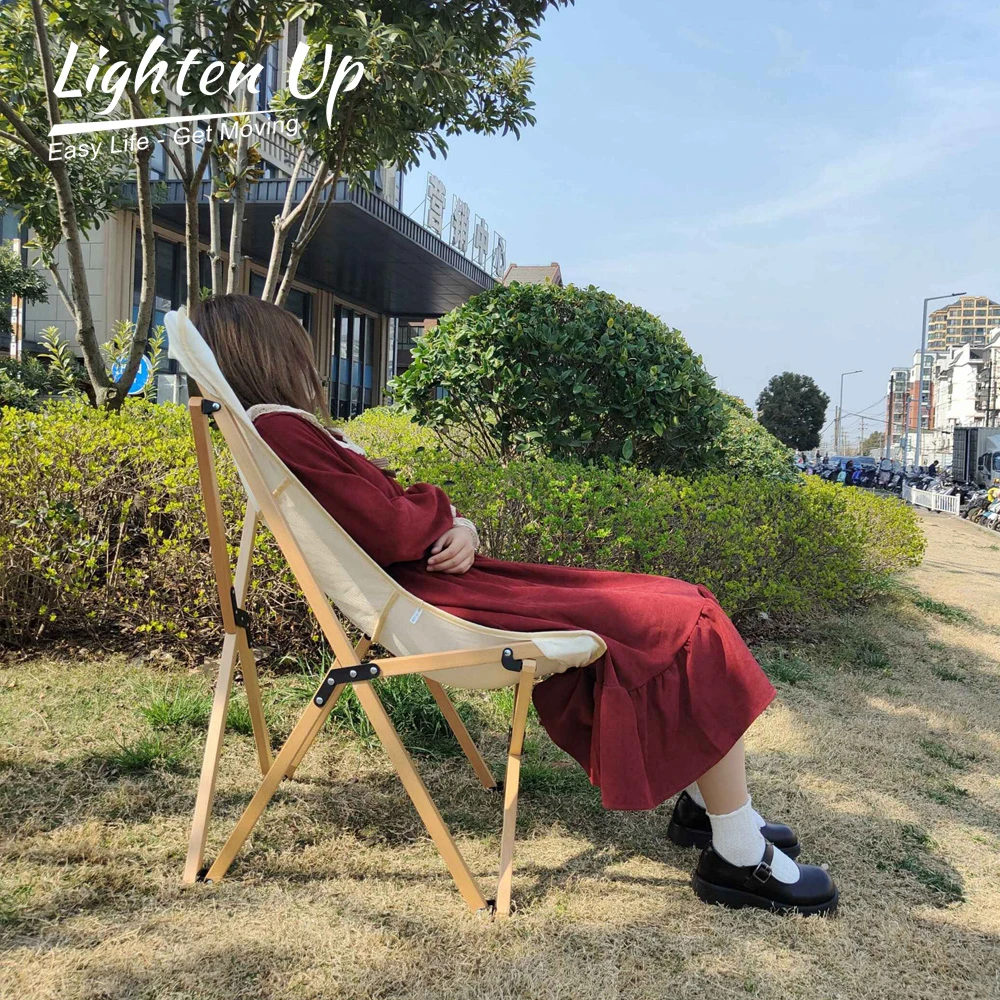 Silla plegable de lona de madera de haya, de almacenamiento portátil, grande y duradero, para pícnic al aire libre, Camping, | - AliExpress