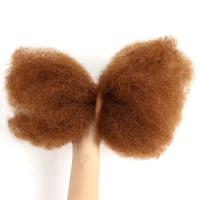 22 pouces brun blond QVR Afro crépus cheveux en vrac sans attachement Afro bouclés en vrac cheveux humains Remy Dreadlock couleur naturelle tresses cheveux 5