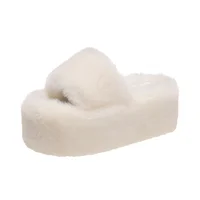 Home Furry Fur Slides Plush Slippers Fluffy Flip Flops Luxury Slip on Platform Women Fashion Shoe 2024 Zapato De Mujer Designer - Image 6