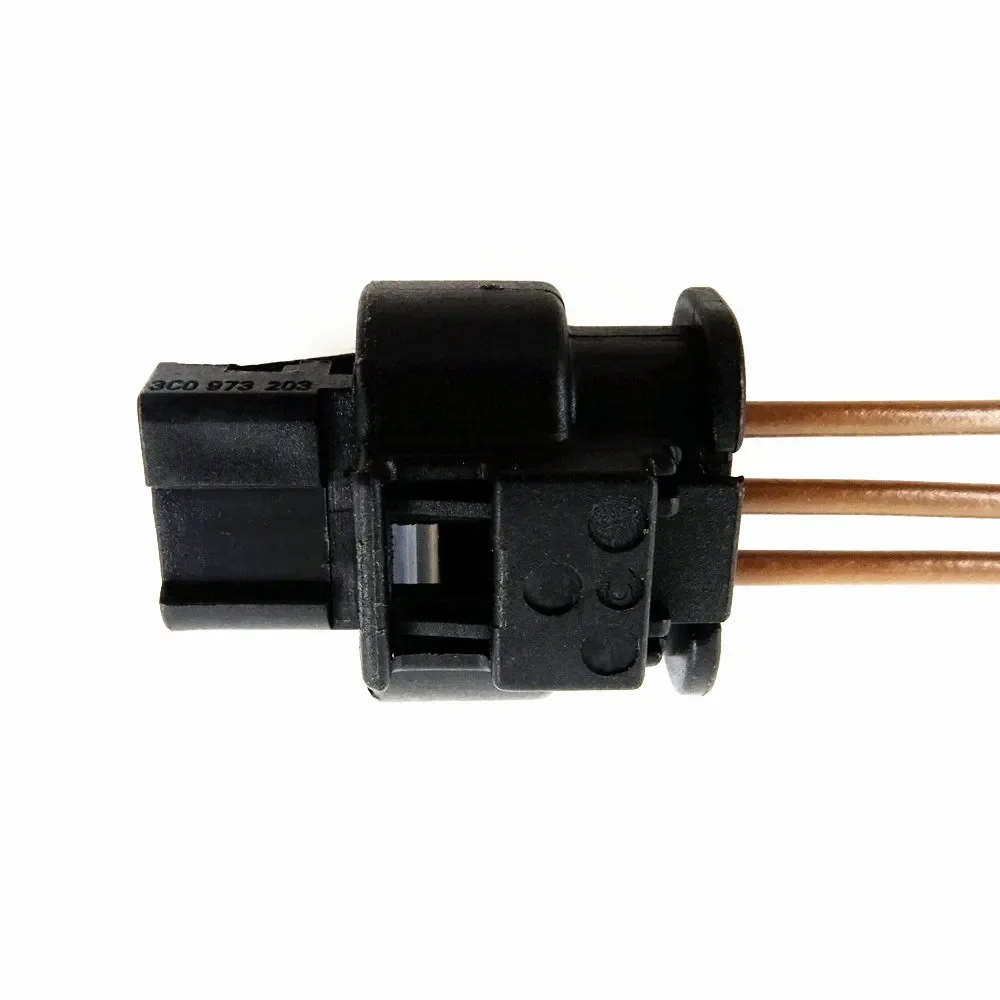 2Pcs 3Pin Parking Sensor Cable Lead Plug Pigtail Socket Connector for VW Jetta Audi A1 A3 Q5 TT Seat Skoda 4F0 973 703 3C0973203