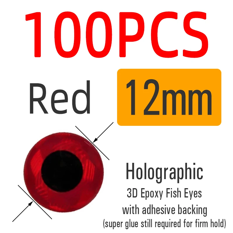 12mm Red 100pcs