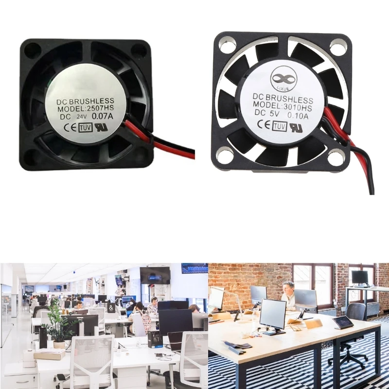 2507 Mini Micro Brushless Cooling Fan High Compatibility Cooling Cooler Widely Application Repair Replacement