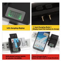 Travel Home Universal Charger with LCD Multifunctional Mobile Phone Battery Portable Charger with LCD Battery Display Screen 5
