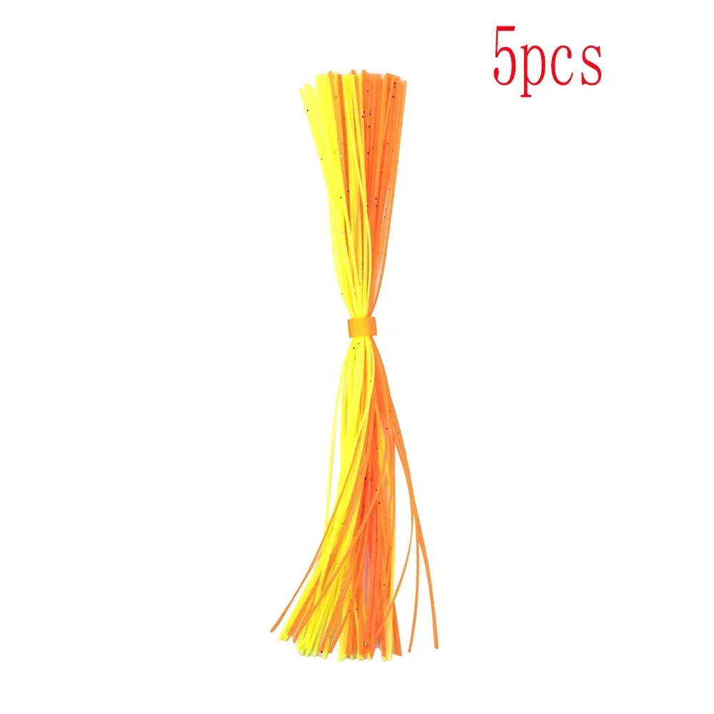Mixed Color Silicone Skirts for Fishing Lures – 5-Pack Bundle