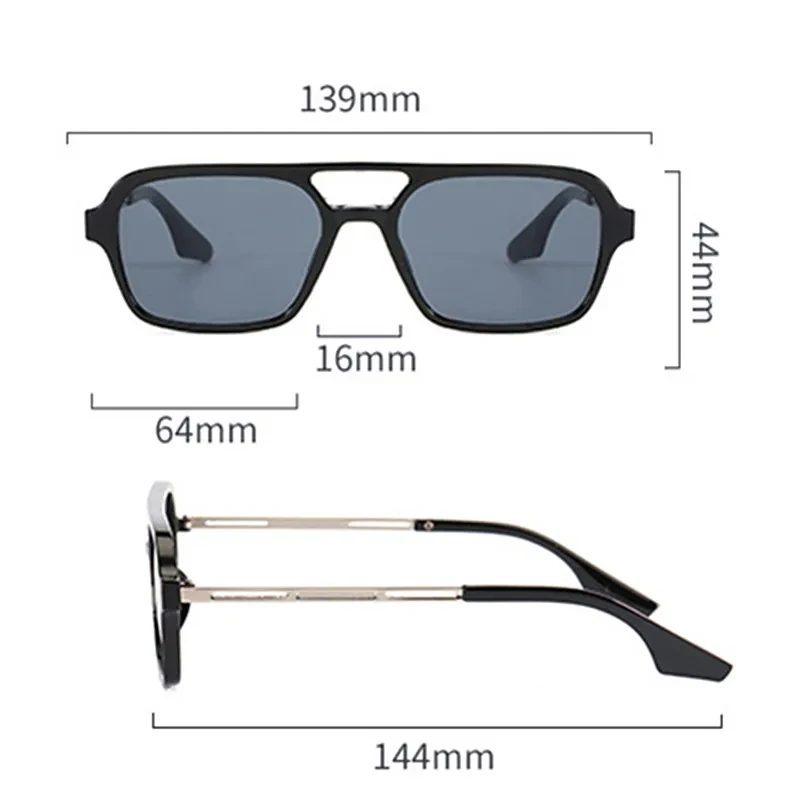 Retro Brand Small Rectangle Sunglasses Women Blue Shades 90s Vintage Double Beam Square Sun Glasses Men UV400 Gafas vintage sunglasses photochromic sunglasses driving glasses women sunglasses retro round sunglasses