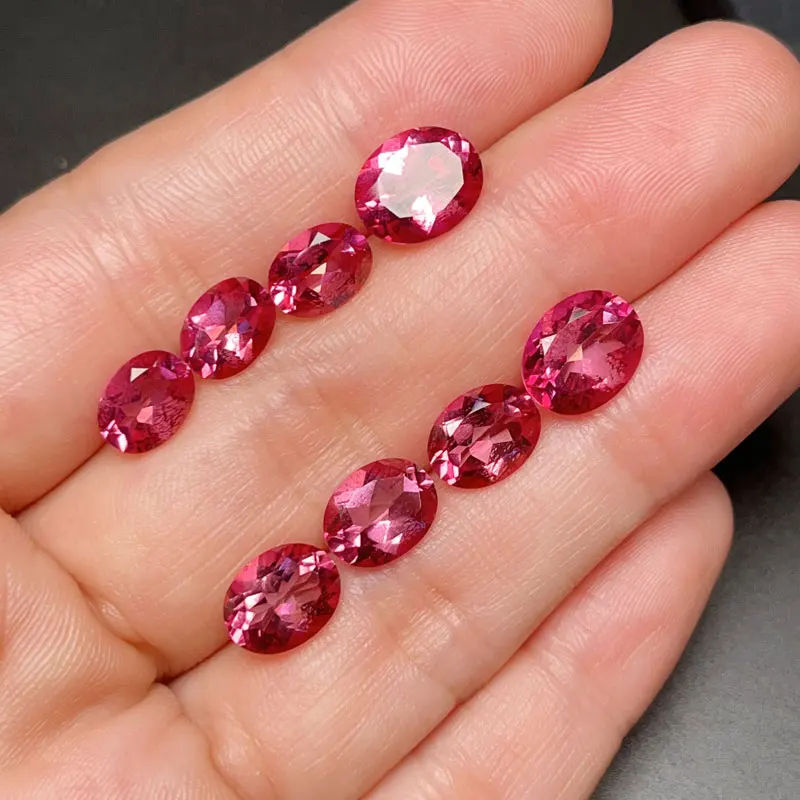 

5mm*7mm To 8mm*10mm VVS Grade Pink Topaz Loose Gemstone Wholesale Price Natural Topaz for Jewelry Shop