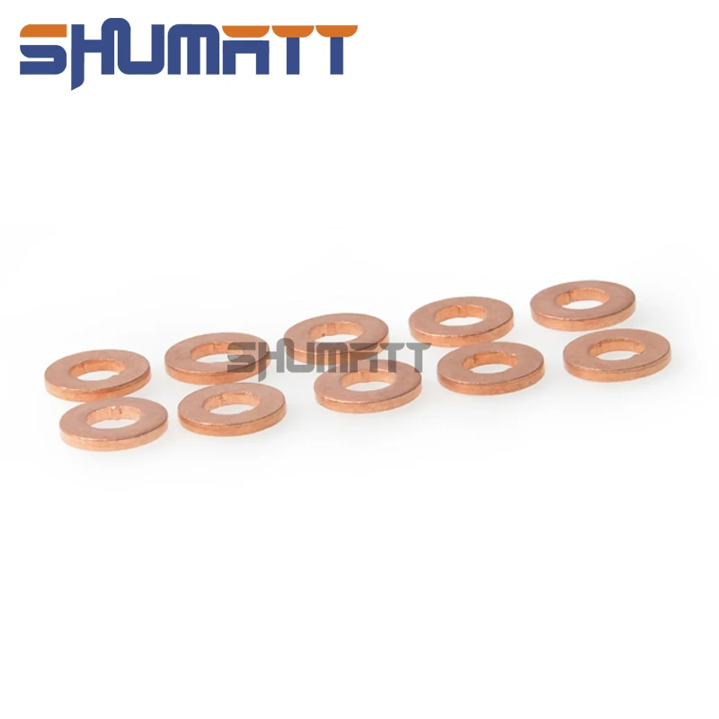 100PCS New Shumatt F00VC17504 Fuel Injector Copper Washer Shim For Injector