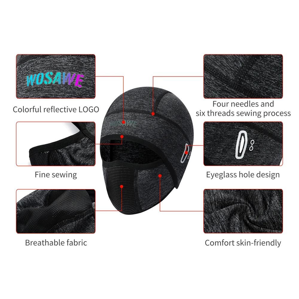 Cycling Cap with Mask Winter Men Women Windproof Fleece Keep Warm Hat Hiking Motorcycle Ski Outdoor Sports Headwear cycling caps sports headwear