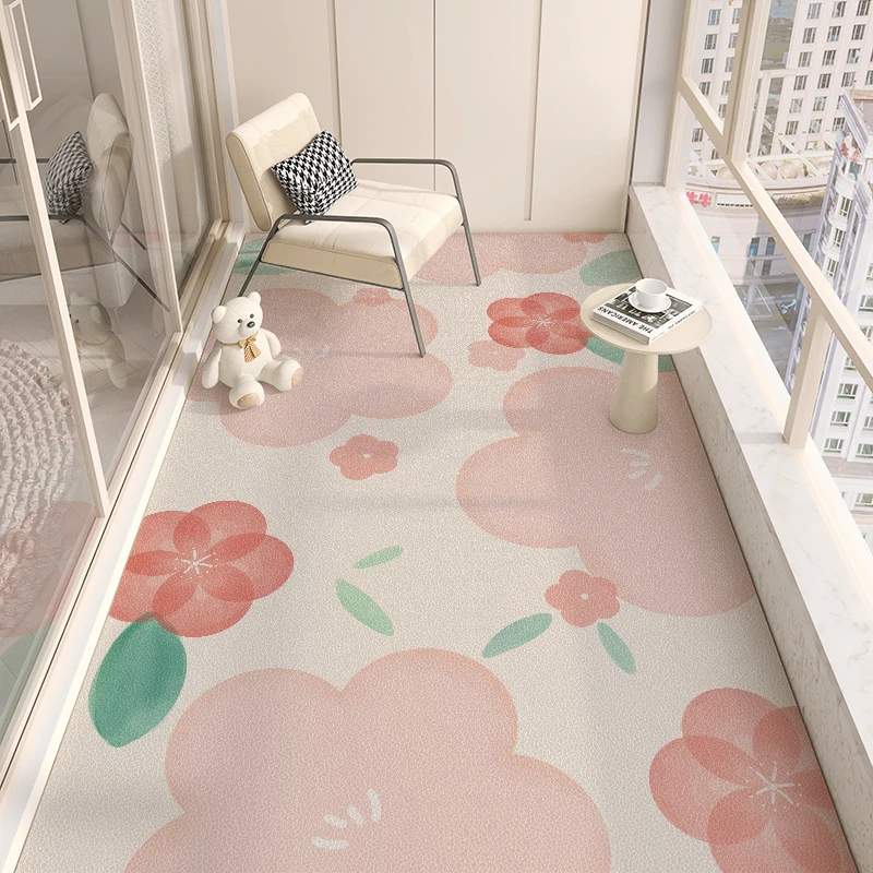 

Современные ковры в стиле Ins, домашний кожаный ковер из ПВХ, ковер для спальни, гардероба, ковер для кухни, балкона, маслостойкие и устойчивые к пятнам очищаемые коврики