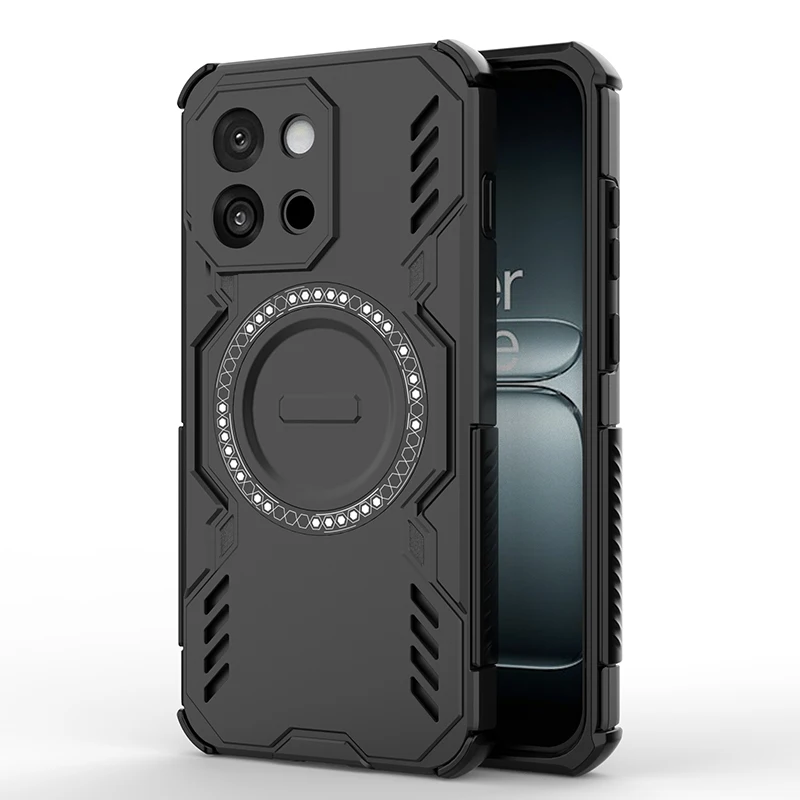 Breathable Heat Dissipation Magnetic Phone Case with Shockproof TPU Frame and Plastic Cover