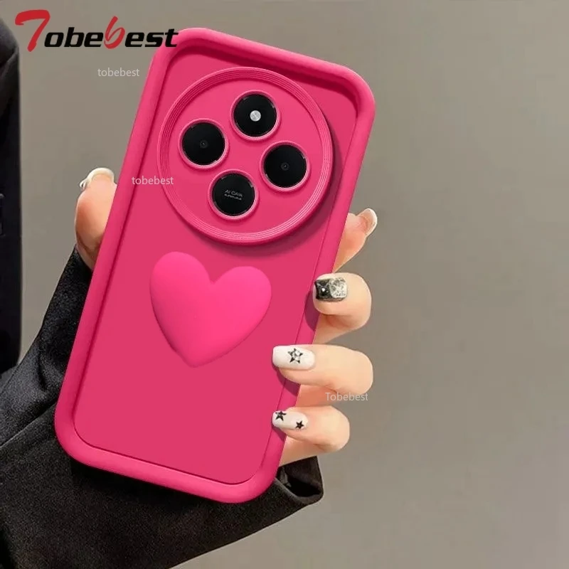 Love Heart Silicone Camera Lens Protective Phone Case Cover