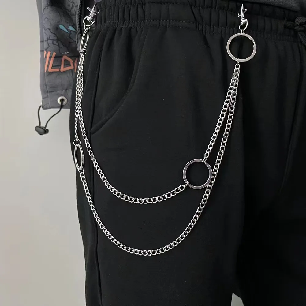 Blig Cuff Buckle Big Ring Hip Hop Pants Chain Metal Jeans Keychain