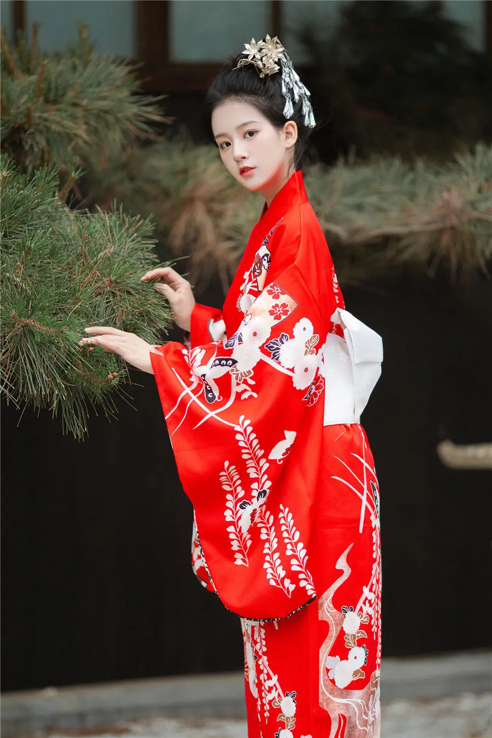 ルームウェア KIMONO longitaniz redfloweriz ☆ undiz Women Linen Japanese Kimono yukata Set Seductive Uniform