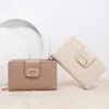 Multiple Card Positions Wallet New Korean Style PU Handheld Bag Solid Color Coin Purse Women Slimwallet 4