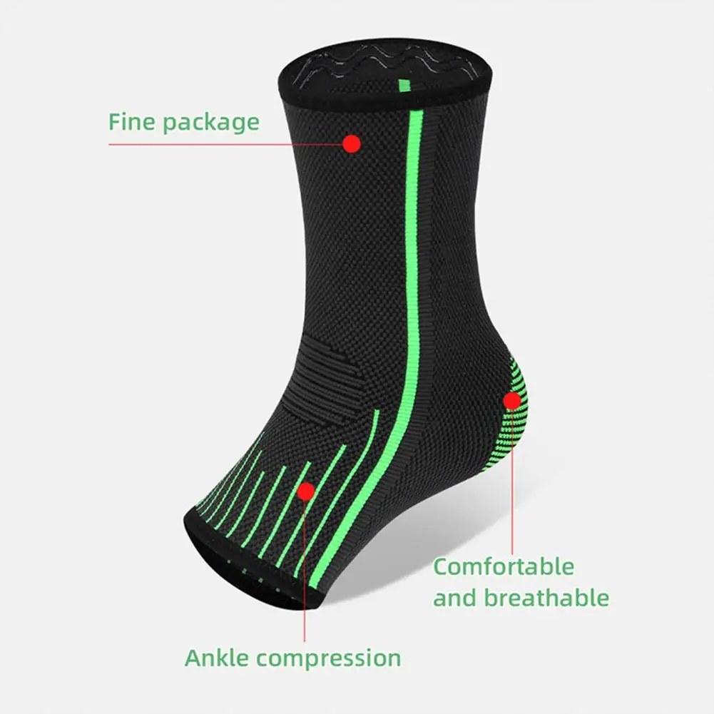 1 paire de chaussette de compression pour la cheville, anti-fatigue, matière à filet respirante, équipement de protection de soutien, bracelet pour le Yoga