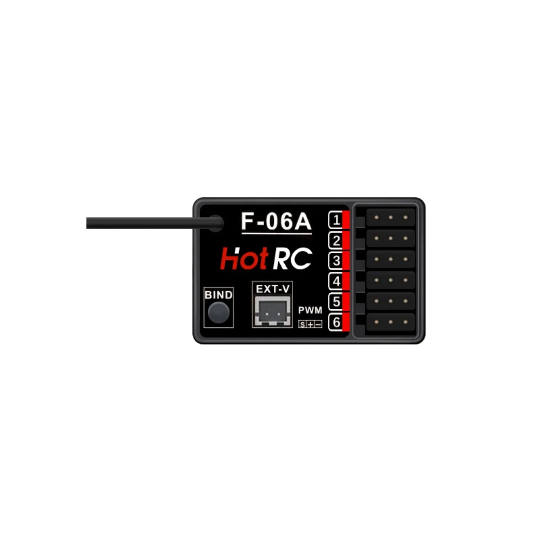 HOTRC 6 Kanal 2,4 GHz F-06A F-06AT 6CH Gyro Empfänger für Fernbedienung Sender CT-6A HT-6A DS600 CT-6B RC Auto Boot Tank – Detail 5