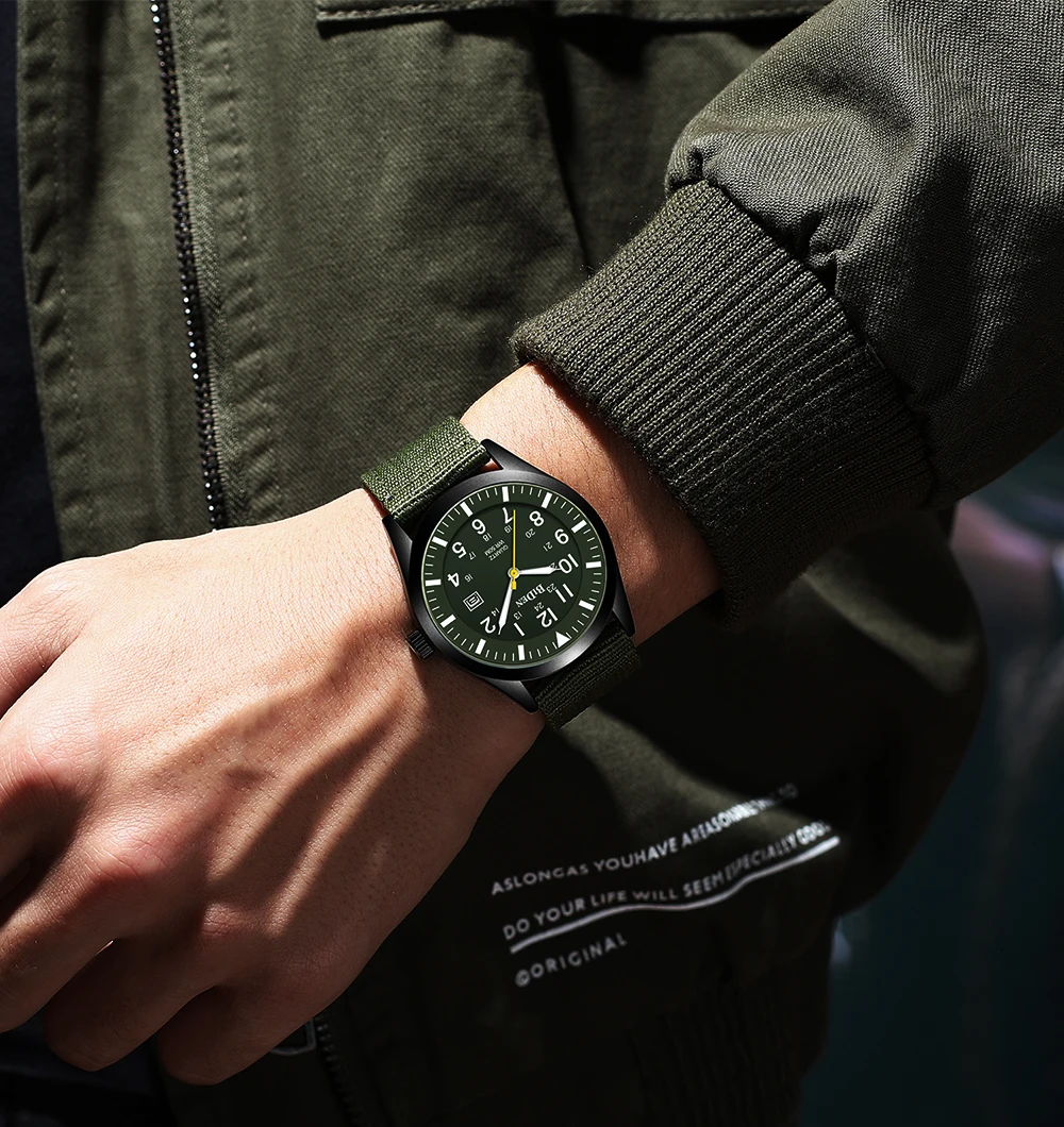 New Men Quartz Watch 12/24hours Scale Wristwatch Military Sport Waterproof Watches Calendar Date Clock Male relogio masculino