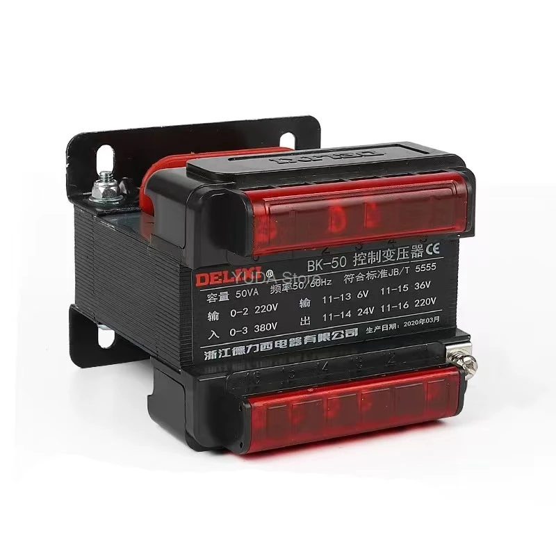 Filo Di Rame Pieno Bk-50Va Trasformatore Di Controllo Dell'Isolamento Ingresso 380/220Vac Uscita 6/24/36/220Vac Può Personalizzare La Tensione