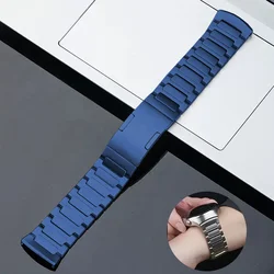 Luxurious Titanium Watch Strap - Premium Metal Bracelet for Business Professionals (Blue)