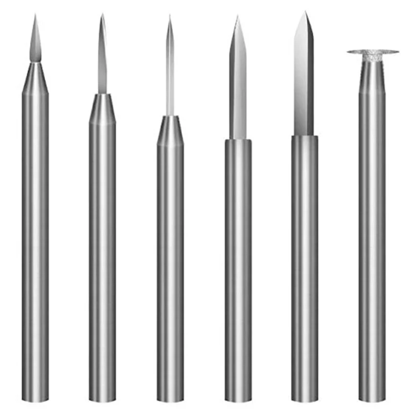 

Wood Carving Drill Bits Set For Rotary Tool 6Pcs Engraving Drill Replacement Parts Bit Wood Crafts Grinding Tool 3Mm