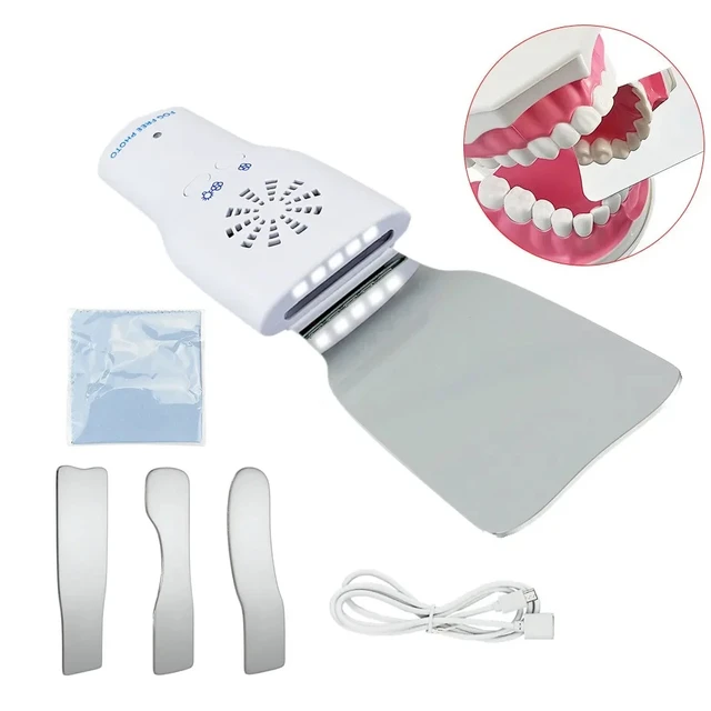 ทันตกรรมการถ่ายภาพกระจก Defog Intraoral หมอกฟรีจัดฟันสองด้านกระจก Light และ Defogger Reflecter 1