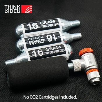 ThinkRider CO2 Pump For Bicycle Schrader Presta Adapter Bike Pump Inflator Aluminum Tire Tube Mini size MTB Bicycle Pumps CO2 Ca 3